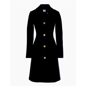 J.Crew Womens $298 Wool Blend Lady Coat Black Size 14